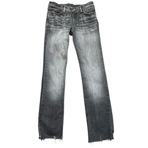 Ksubi Jeans Womens Size 4 (28x30) Gray Distressed Straight Ankle Low Rise Denim